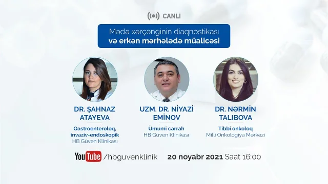 Videonun örtük şəkli: Canlı yayım: mədə xərçənginin diaqnostikası və erkən mərhələdə müalicəsi